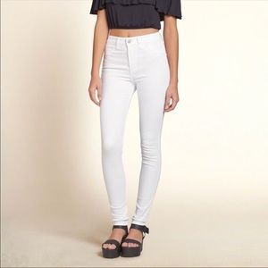White Hollister High Rise Jean Legging